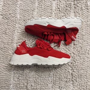 Red White Athletic Stretch Sneakers Size 36 US6